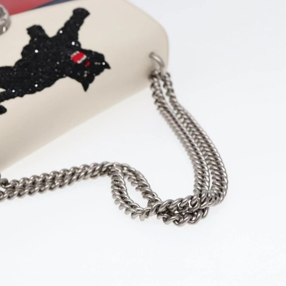 GUCCI Chain Dionysus Panther Shoulder Bag Leather Multicolor 403348 Auth bs1... - Picture 8 of 16